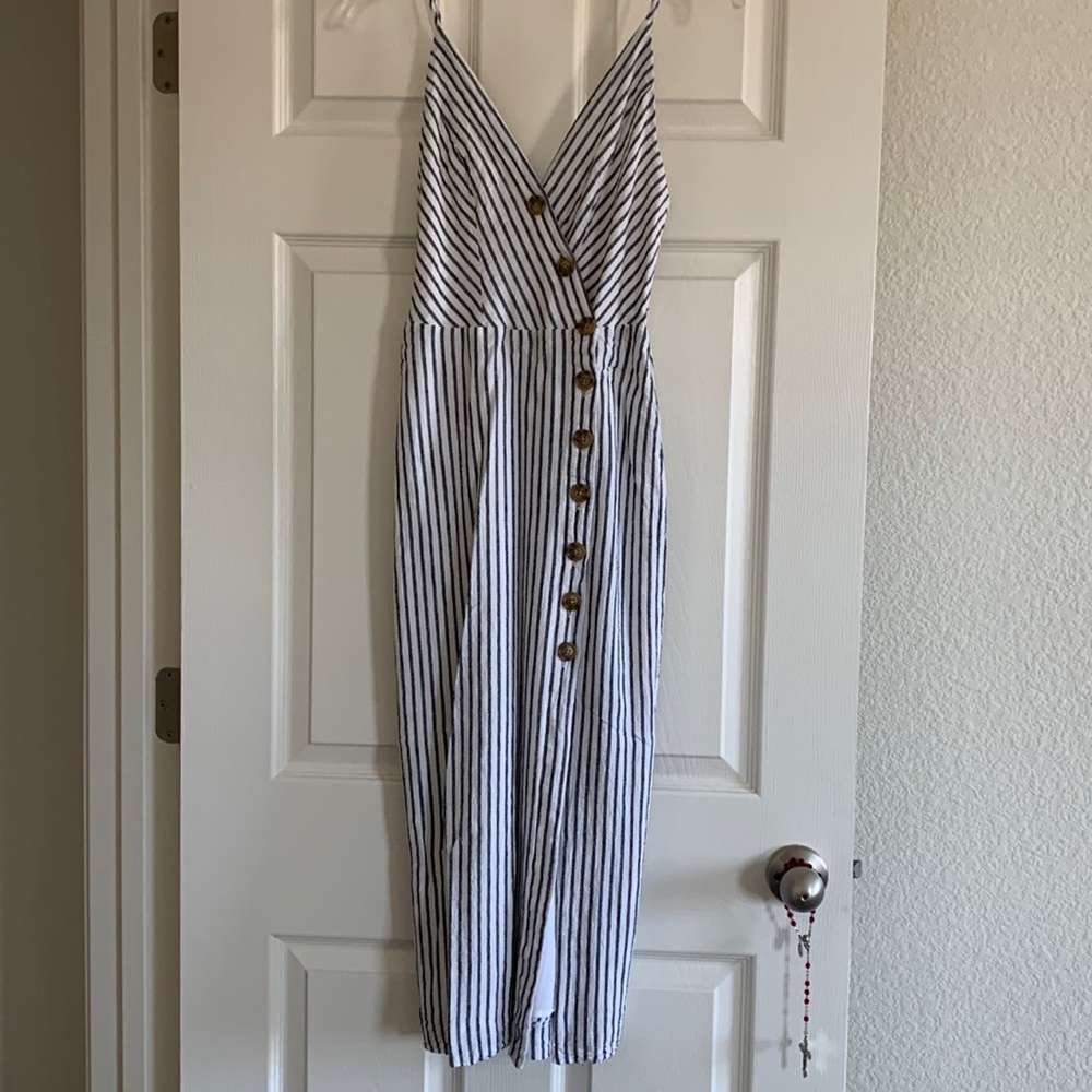 Urban Outfitters white and gray striped dress